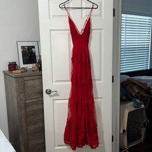 Long red dress size XS